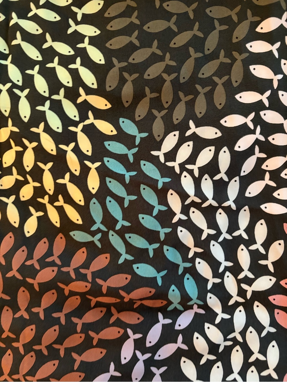 Bimba Y Lola - Multicolor Fish-Print Silk Scarf - Picture 5 of 7